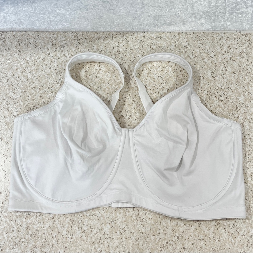 Breezies White Full Coverage Underwire Bra Cotton Blend Plus Size 44DDD
